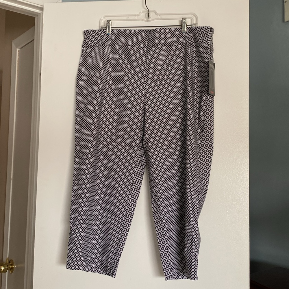 Pull On Patterned Dress Pants